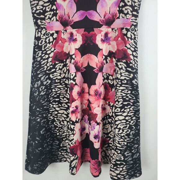 H&M Sleeveless Dress Small Womens Floral Above Knee Crew Neck Pullover Summer - Picture 3 of 7